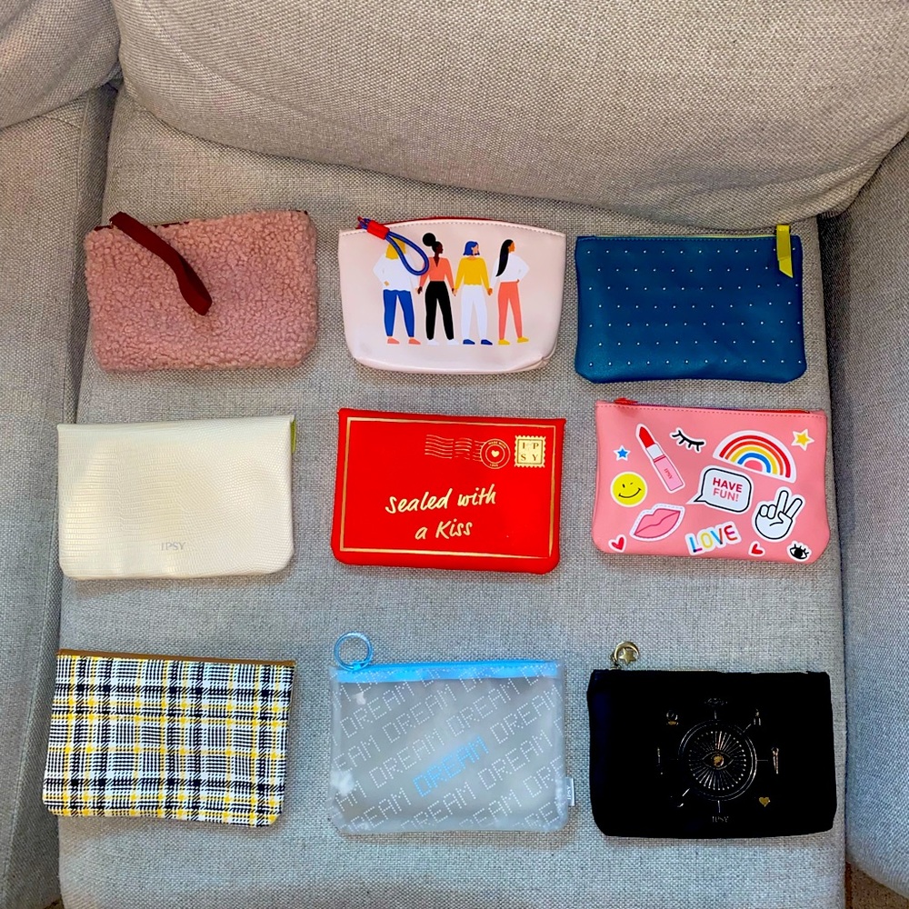 Set of 9 Ipsy bags